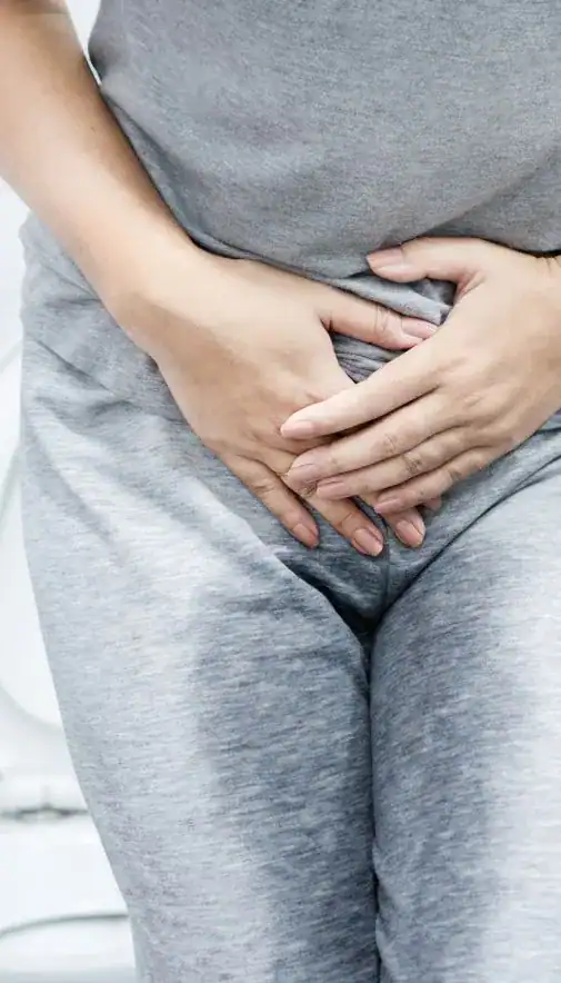 Image of woman had accident and needing stress incontinence treatment Exeter